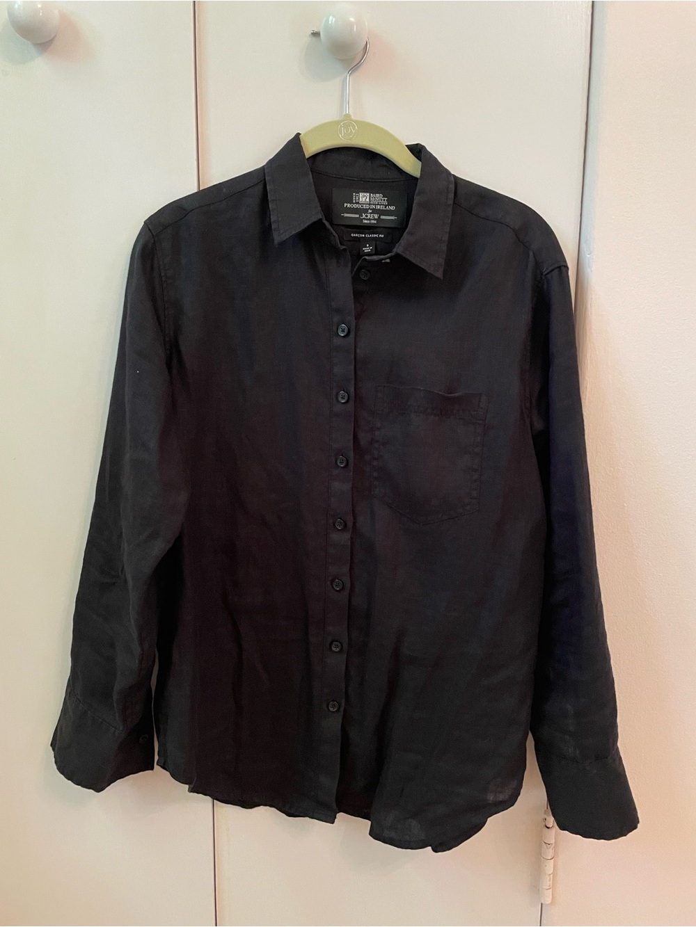 J. Crew Black Button-Down Linen Shirt